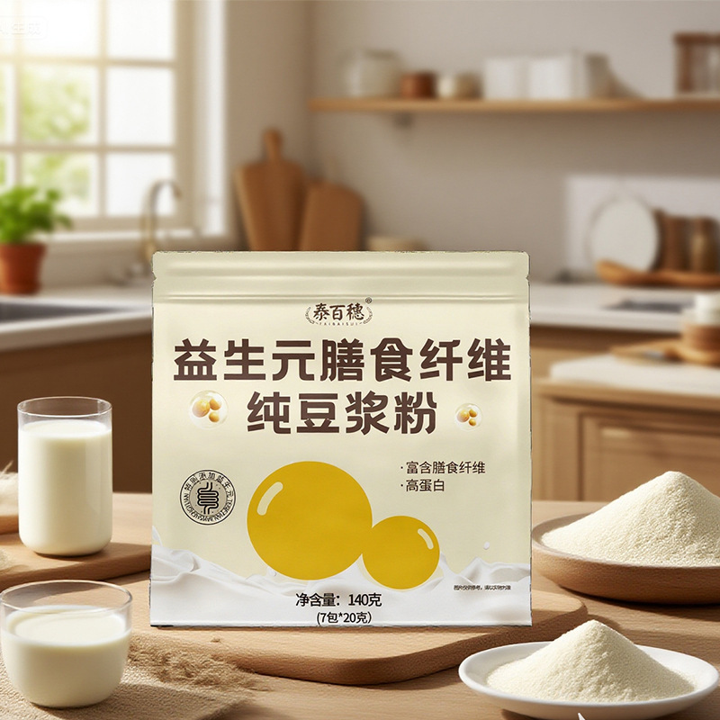 New Product Prebiotic Dietary Fiber Pure Soy Milk Powder 140g Individually Packaged Soybean Nutritious Breakfast Vegetarian Can Be Wholesaled New Product Prebiotic Dietary Fiber Pure Soy Milk Powder 140g Individually Packaged Soybean Nutritious Breakfast Vegetarian Can Be Wholesaled