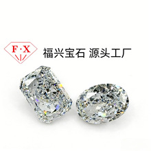 梧州5A高品质无瑕白色冰花切高碳钻冰花长方肥方心形圆形蛋形正方