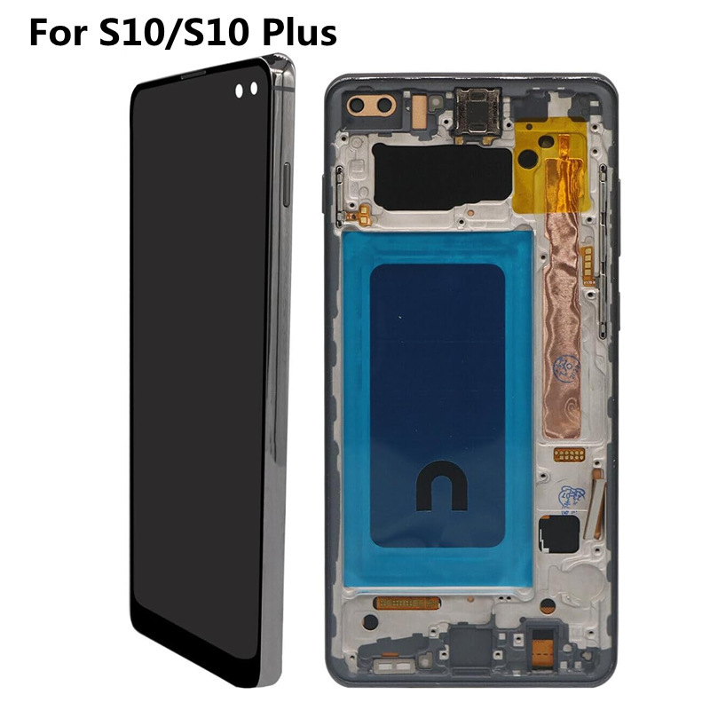 For Samsung S10 screen assembly S10 curved TFTG975 screen with frame S10Plus display
