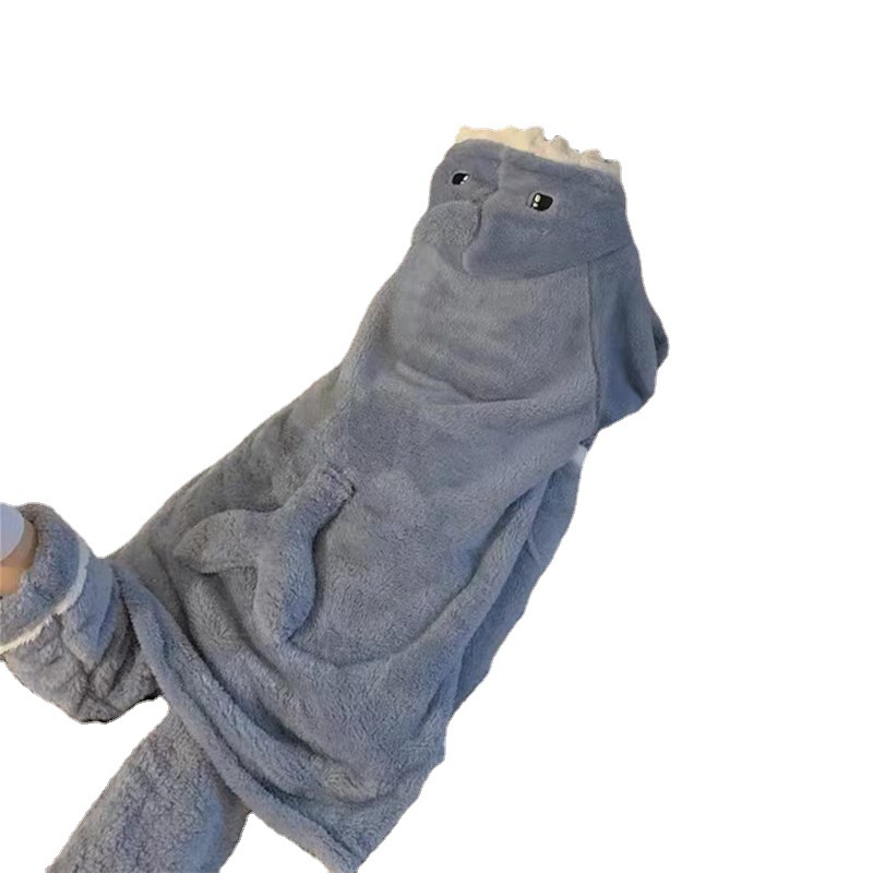 Bata de felpa coralina con capucha, diseño de personajes animados, pijama grueso y cálido para invierno