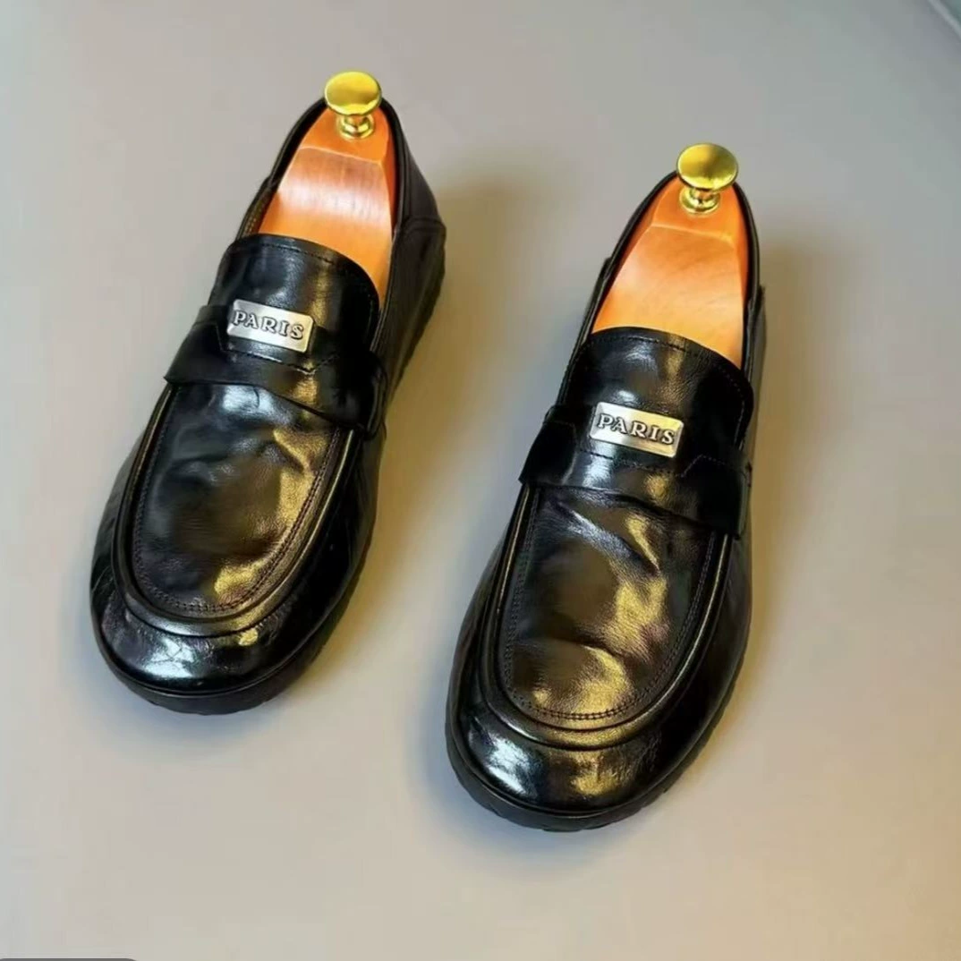 Гуанчжоу ранняя весна новая мужская обувь бизнес повседневная мягкая дно манго водная ловля кожаная обувь без резиновых бобов кожаная обувь 71231-21