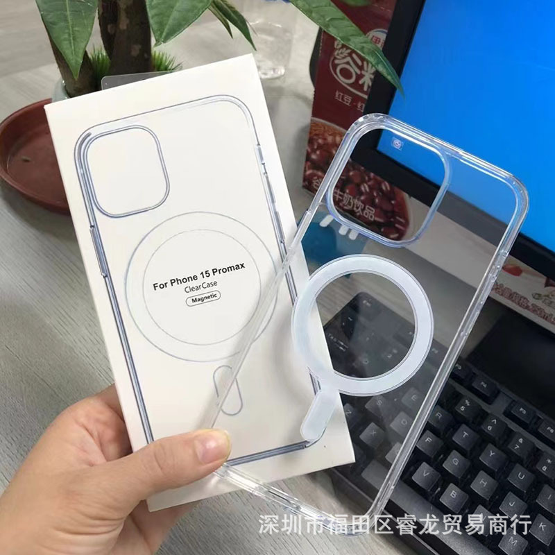 IPhone 16 15 Proアップル15 14 Pro MAXマグ安全透明マグネット携帯ケース7を適用|undefined