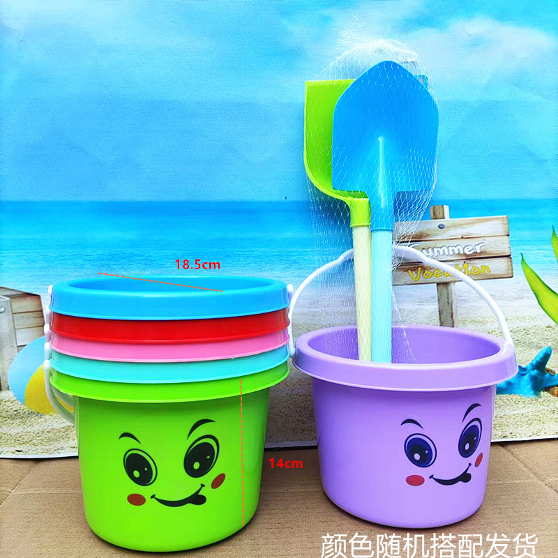 Juguetes de playa para niños al por mayor pala y set de barril castillo caricatura barril costera herramientas de excavación de arena parques puestos