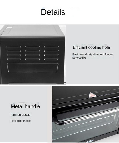 Cross-border manufacturer household appliances baking temperature control timer oven kitchen cake bread 25L electric oven