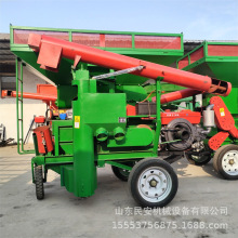 铲车上料玉米脱粒机 自走式棒子打粒机 苞米皮带传动脱粒机