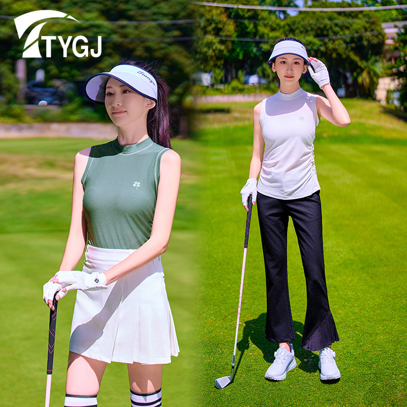 Korean-Style Quick-Dry Women's Golf Short-Sleeve/Sleeveless Vest Sports T-Shirt Golf Top Factory Direct Delivery Korean-Style Quick-Dry Women's Golf Short-Sleeve/Sleeveless Vest Sports T-Shirt Golf Top Factory Direct Delivery