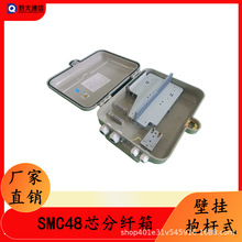SMC48芯光纖分纖箱光纜分線箱插片式1分32芯光分路器箱采用鐵翻板