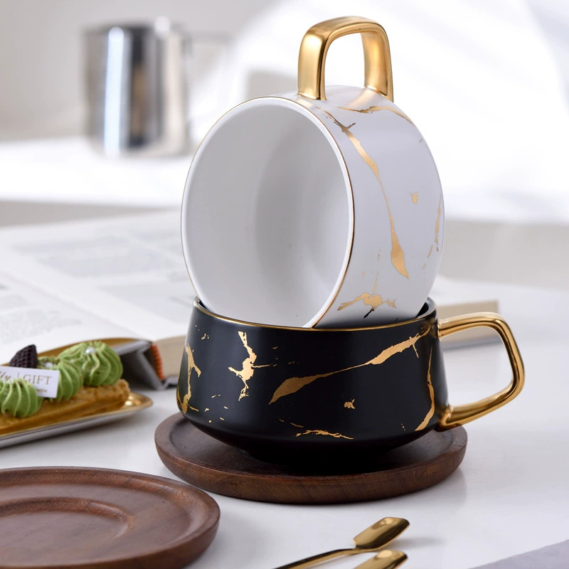 INS Nordic Christmas Gift Marble Malker Cup light luxury couple против чашки офис кофе молочный керамический cup