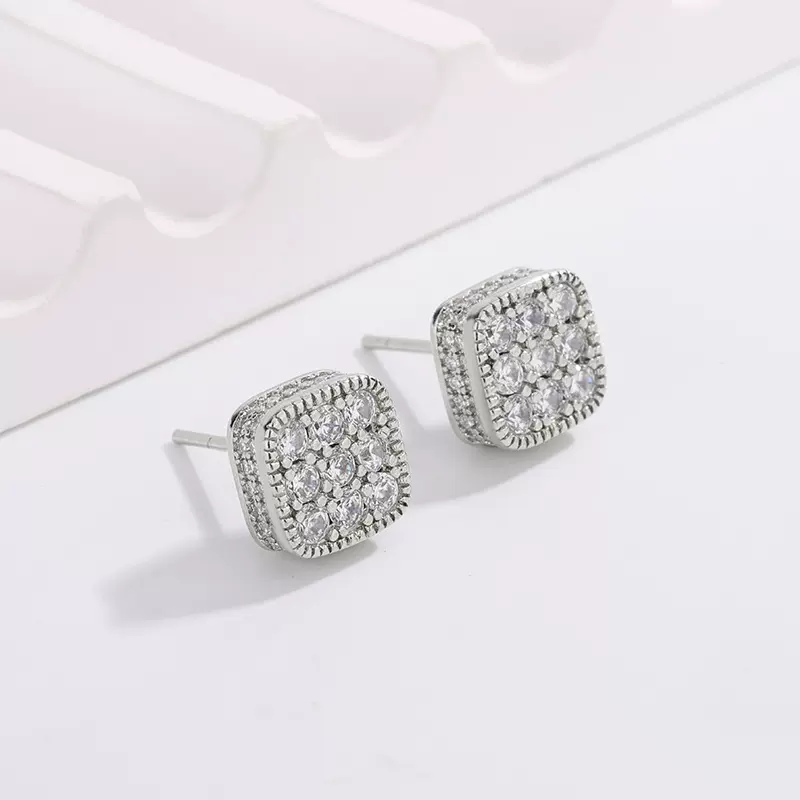 方糖耳钉女轻奢气质小众设计几何网红通勤耳饰2024年新款厂家直销