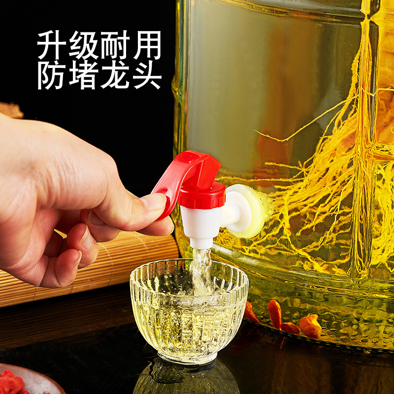 Botella de vino engrosada de alta gama botella de vidrio encurtidos frasco de kimchi botella de vino de ciruela sellada en el hogar botella de vino enzimática