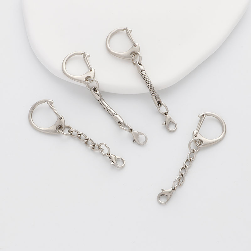 Wholesale zinc alloy snake chain keychain, USB flash drive lobster clasp, C-clasp pendant, DIY jewelry accessories, handmade materials, figure-eight clasp
