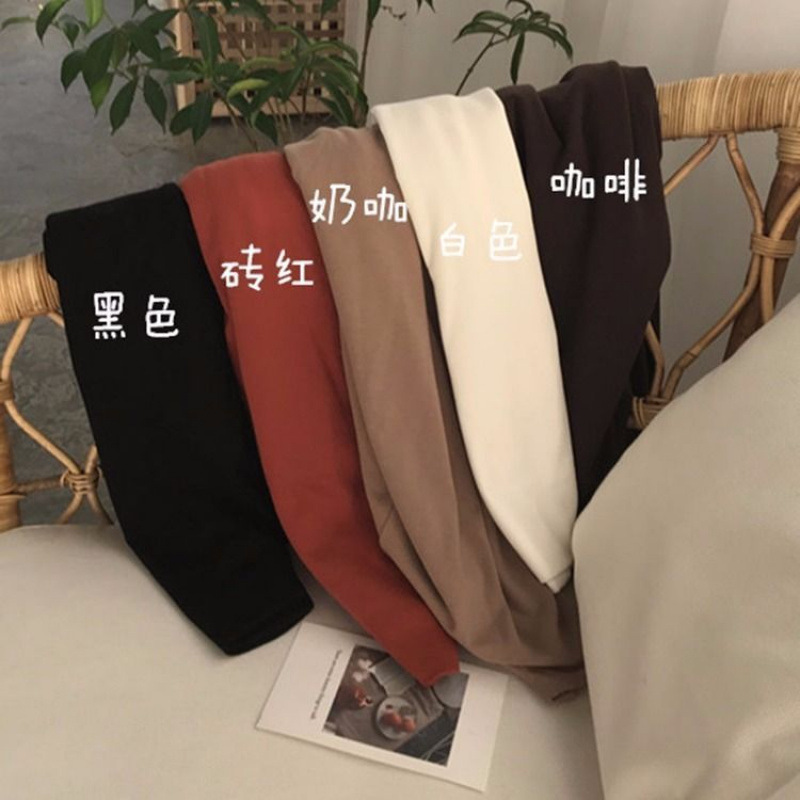 高领打底衫上衣女秋冬2025新款百搭修身白色加绒黑色内搭长袖T恤