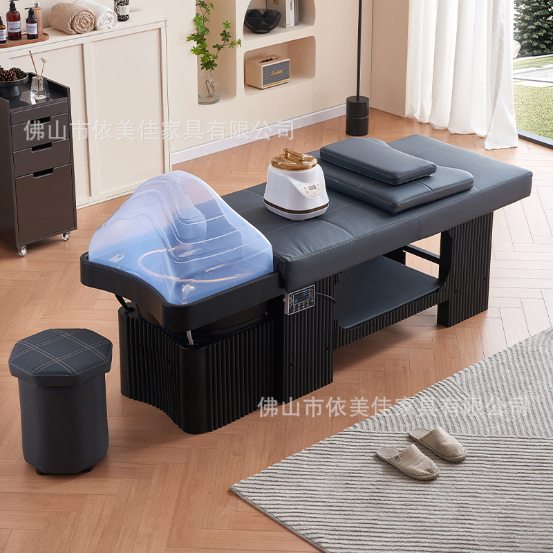 Masaje tailandés barbería cama especial de lavado de cabello, salón de belleza, salón de belleza, salón de belleza, cama de belleza multifuncional