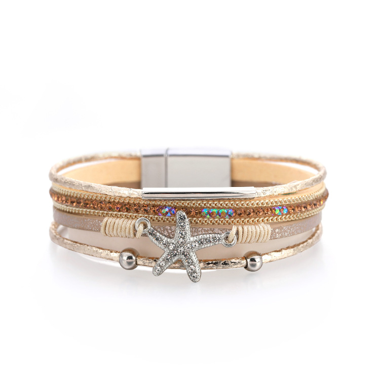 Retro multilayer diamond starfish bracelet wholesalepicture28