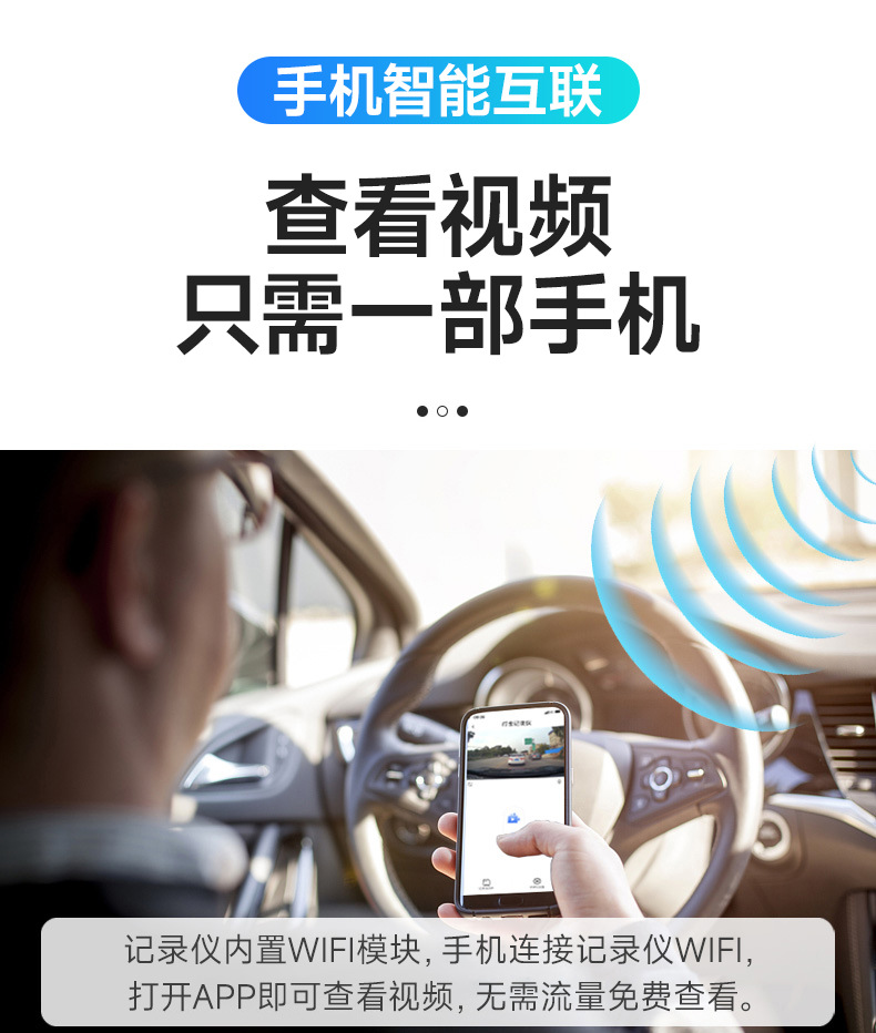 New Cross-Border High-Definition 4K Dual-Lens Wifi Wireless Dashcam for Bmw Series Vehicles