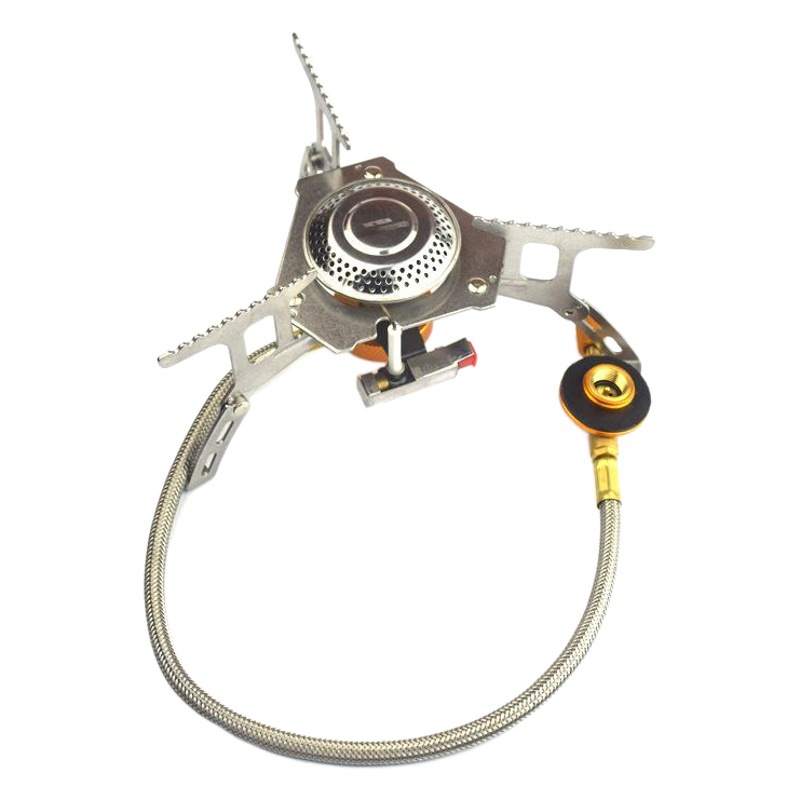 Outdoor Stainless Steel Camping Stove with Electronic Ignition Split Gas Stove Portable Picnic Stove Stove for Cooking