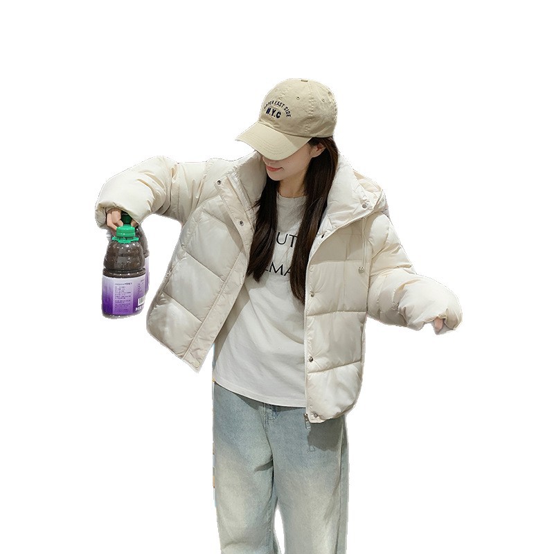 Ropa de pan relajada coreana para mujeres 2025 invierno nuevo corto de algodón casualidad de gran tamaño chaqueta de algodón image 5