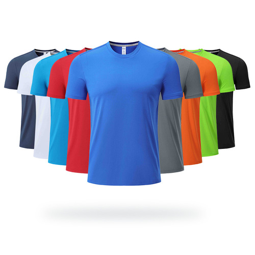 Casual sports short-sleeved T-shirt for men cross-border summer quick-drying clothing outdoor running basketball training fitness clothing tops