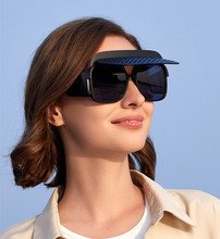 新品多功能翻蓋墨鏡女防紫外線可拆卸一鏡兩用騎行太陽眼鏡男批發