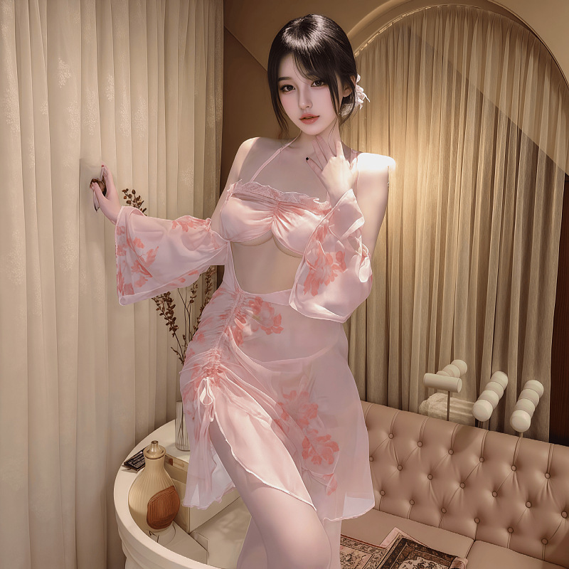 달은 잠을 못 이루고 순수한 욕망 섹시한 속옷 섹시한 드레스 감성 잠옷 침대 금욕 유니폼 qqny 원피스