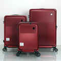 定制三件套前开盖行李箱防刮耐磨ABS+PC行李箱拉链旅行拉杆箱