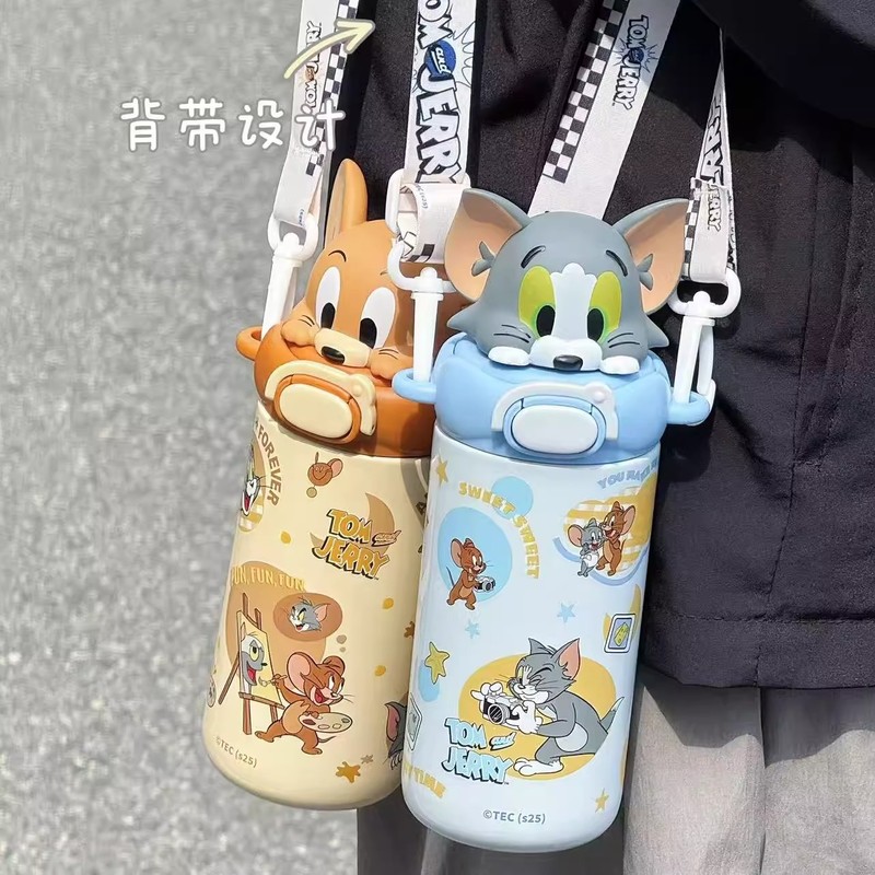 猫和老鼠联名保温杯女生2025新款高颜值吸管杯子礼物可爱水杯便携|undefined