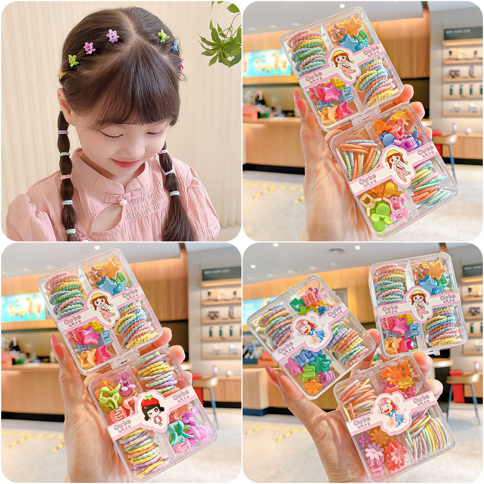 Banda de goma para niños bebé pequeño no duele el pelo chica banda de goma clip de pelo corbata femenina clip de pelo chica horquilla accesorios para el cabello cuerda del pelo