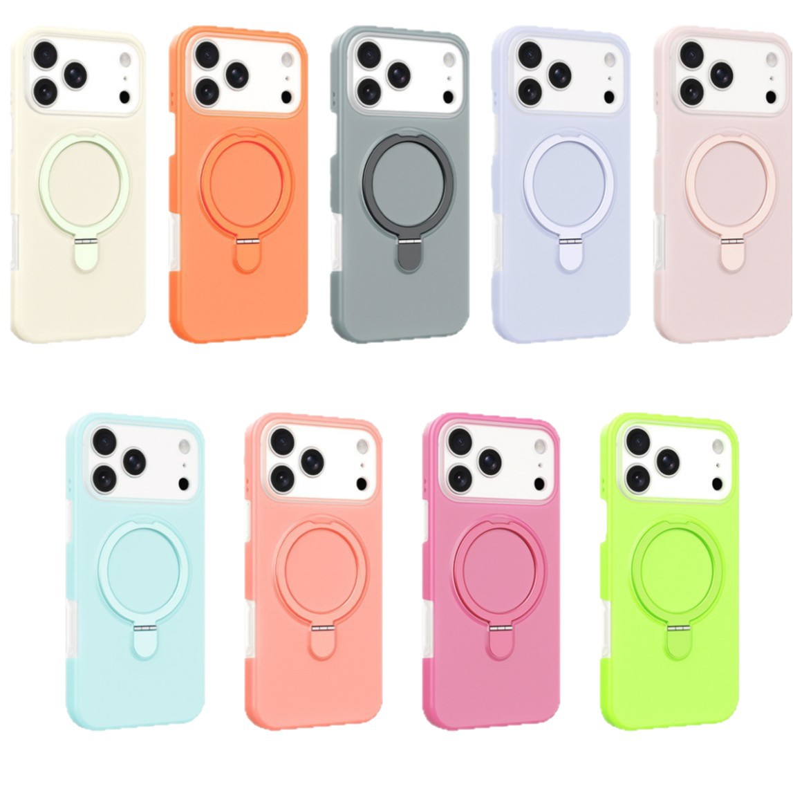 Soporte de succión magnética de gel de silicona líquida de agujero fino para iPhone17PROMAX, cubierta protectora de Apple 16