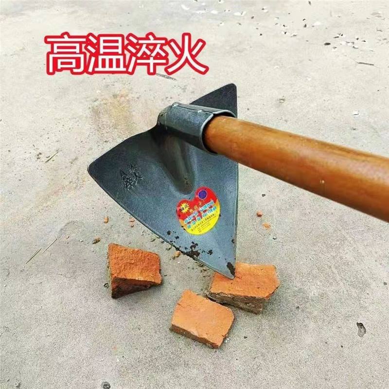 农用加厚锰钢三角开沟起垄园艺种菜施肥尖锄头铁路刨石子山地开荒