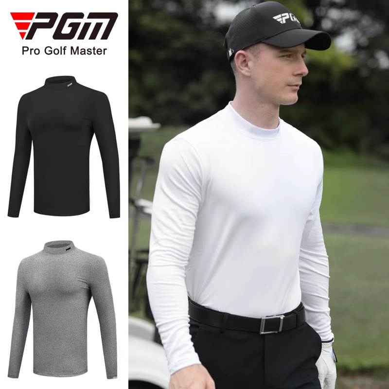 Áo giữ nhiệt golf nam dài tay cổ lọ lót nhung mùa thu đông — Màu xám YF388, YF388 màu đen, YF388 màu trắng