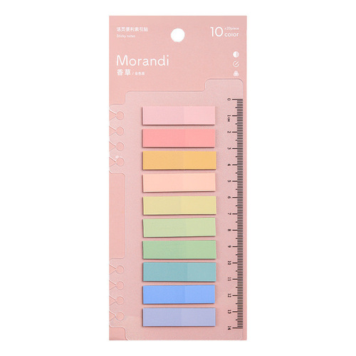 pet sticky note index sticker Morandi color loose-leaf small fresh classification note pad label note sticker wholesale