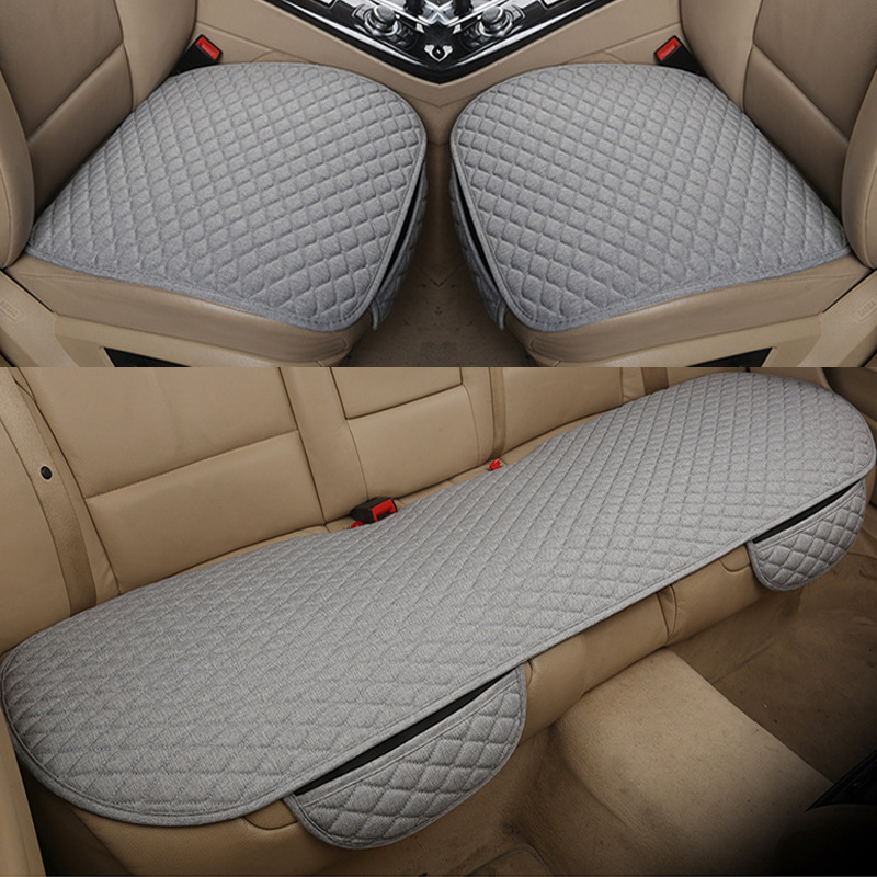 Cojín lavable del asiento de coche cuatro estaciones cojín de asiento de lino universal cojín de asiento de camioneta de tres piezas cojín de asiento individual
