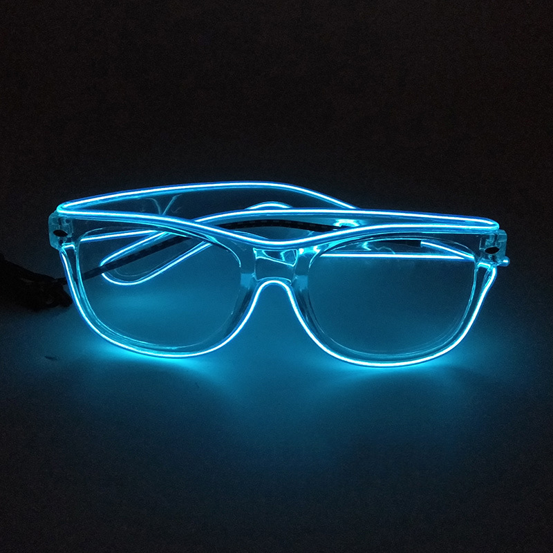 Lentes transparentes LED gafas luminosas de noche bar animador luminoso prop fiestas de música gafas flash LED