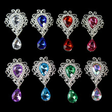 宫廷风镂空宝石吊坠巴洛克简约胸花水滴花盘钻扣diy发饰服饰辅料