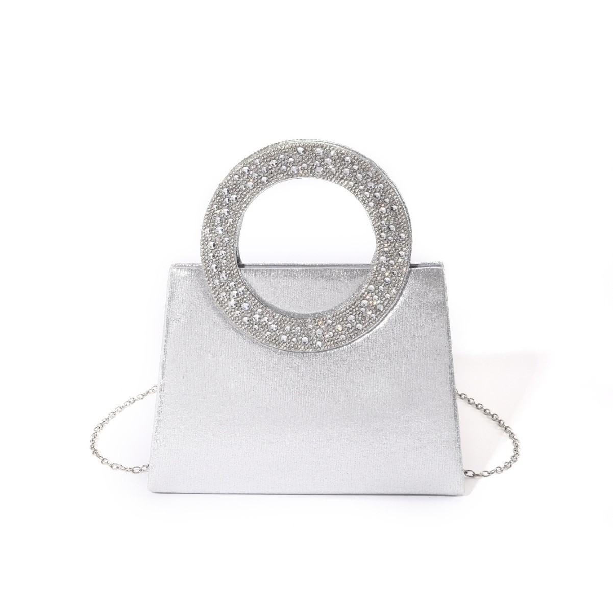 Borsa a tracolla Design Sense Premium con strass effetto diamante lucido, ideale per matrimoni e feste._voghion.com