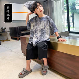 男童汉服套装夏季2025新款大儿童夏装古风帅气唐装男孩中国风衣服