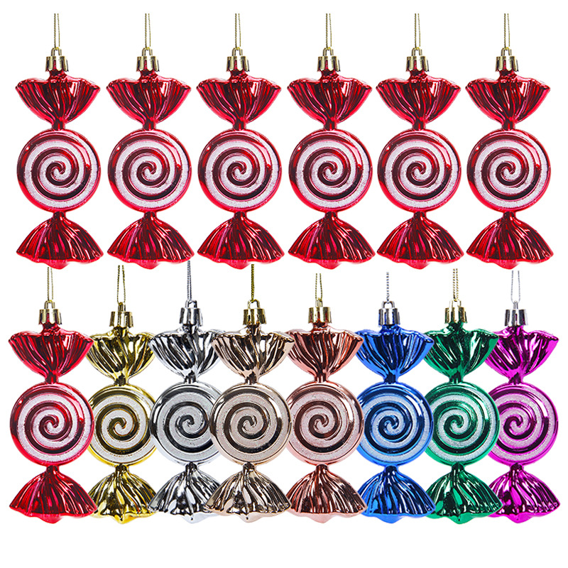 Christmas decoration accessories fishtail flat candy painted pendant Christmas tree small pendant decorations Whirlpool candy_voghion.com