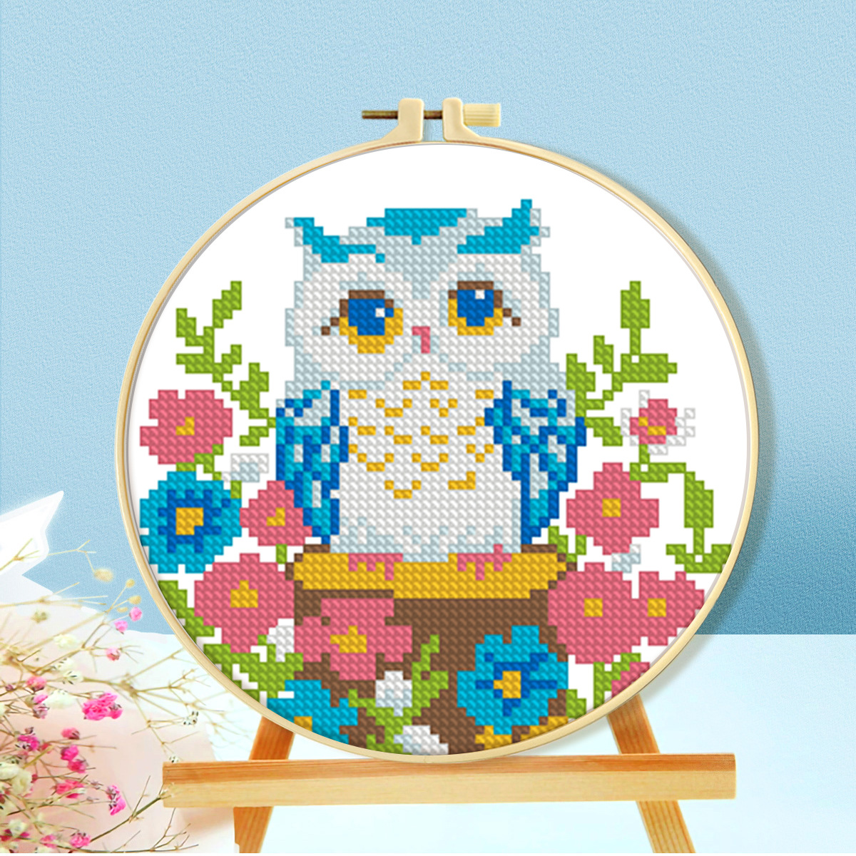 Colección de Búhos, Punto de Cruz de Dibujos Animados, Linda Decoración Pequeña para el Hogar, Kit de Materiales Hechos a Mano, Venta al por Mayor