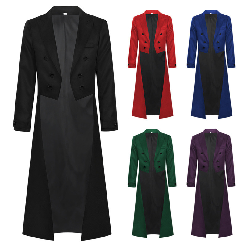 In-Stock Cross-Border Men's Steampunk Retro Jacket Gothic Victorian Tailcoat Uniform In-Stock Cross-Border Men's Steampunk Retro Jacket Gothic Victorian Tailcoat Uniform