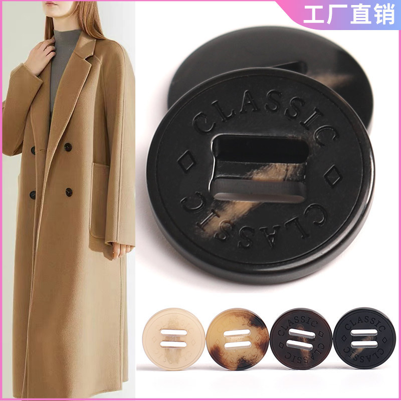 Coat Button Button High-end Round Suit Sweater Coat Button Men's and Women's Cashmere Wool Coat Button Button