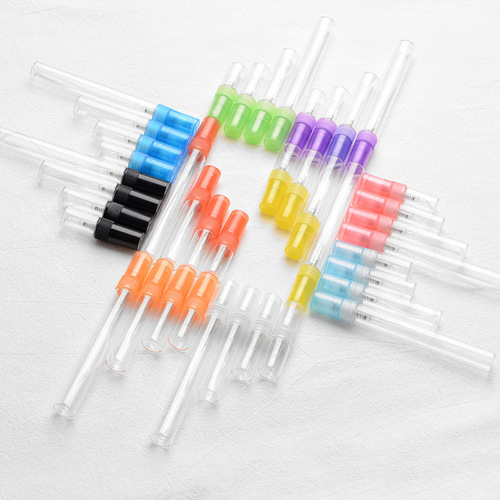 2ml3ml5ml10ml screw-top glass draw tube perfume bottle plastic nozzle liquid perfume sample empty bottle