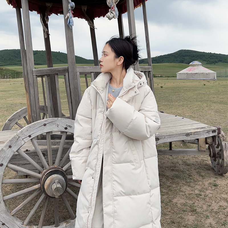 Comercio exterior Europa y los Estados Unidos ropa de pan ropa de algodón plumón abrigo de invierno mujer ropa de algodón grueso coreano mediano largo 2023 nueva moda image 5