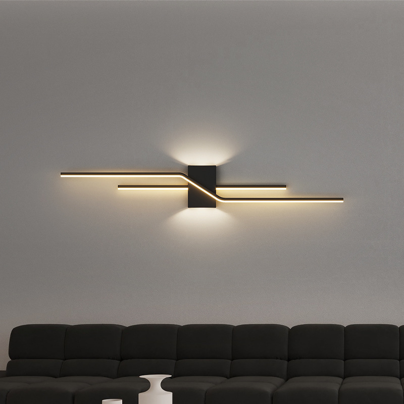 lámpara de pared de pared de lámpara de cama de dormitorio minimalista moderna creativa personalidad de la sala de estar TV de fondo lámpara de pared