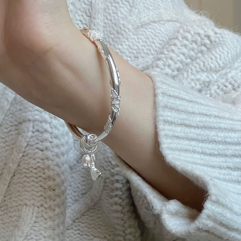Серебряное браслетное серебро, тонкая плетение