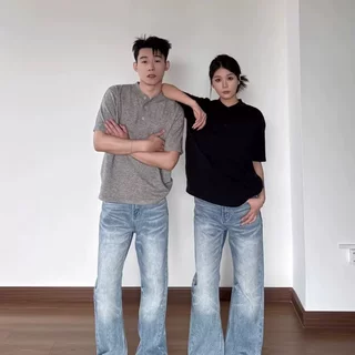 clean亨利衫复古修身短袖男款针织美式重磅fit老钱风圆领t恤夏季