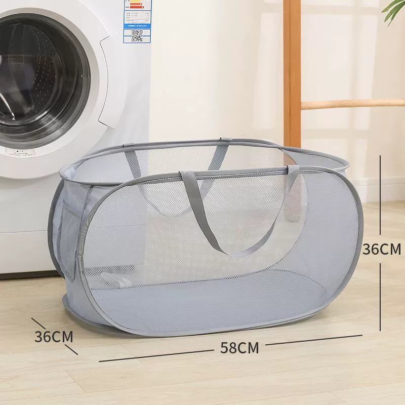 Handheld laundry basket, foldable storage basket, big storage system, classification