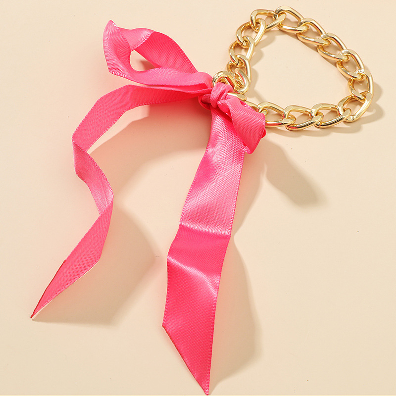 Retro Ribbon Bow Anklet display picture 2