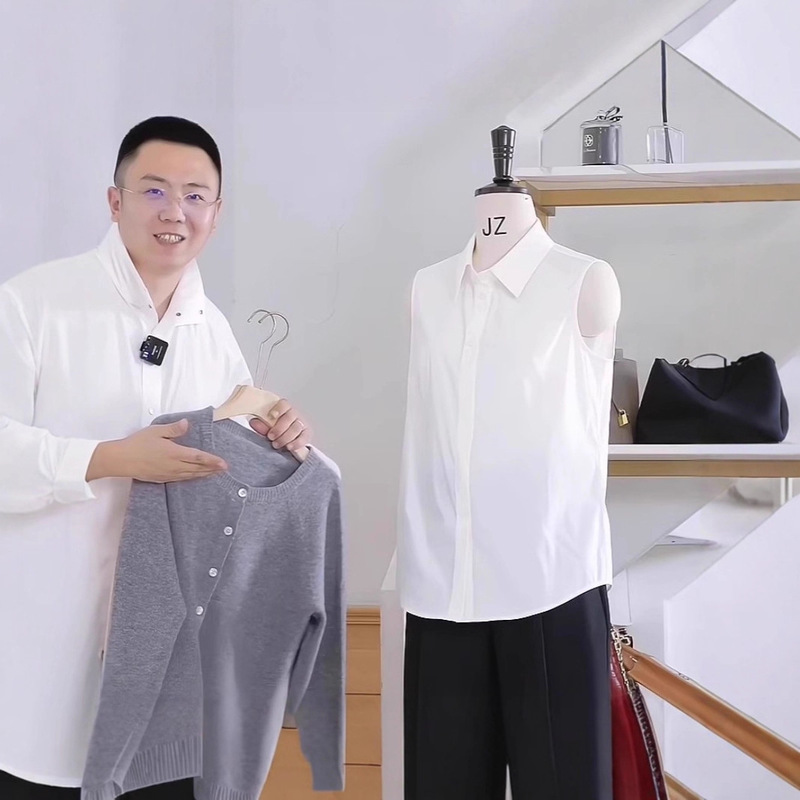 Lace Collar Pure Cotton Sleeveless Shirt for Women with Ruffled Stand Collar Base Shirt Vest Top Layering Accessory Fake Collar