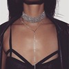 Choker, fashionable sexy necklace, accessory, European style, American style