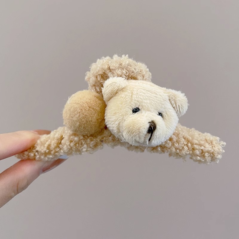 Otoño e invierno, cabello grande, agarre femenino, clips de tiburón de alta calidad, clips de cabello de piel de amor, pinzas de felpa cálidas, al por mayor